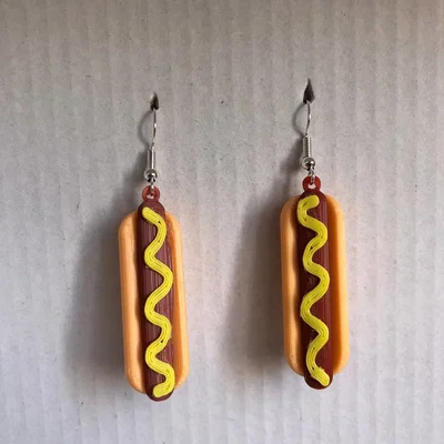 Bông tai/mặt dây chuyền Hot dog XL (perro caliente completo)