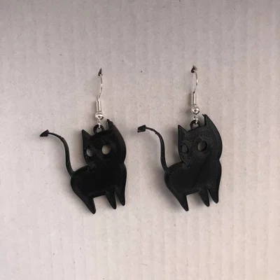 Bông tai mặt dây chuyền hình mèo (Earrings pendant Cat)