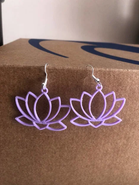 Bông Tai Mặt Dây Chuyền Hoa Sen (Earring Lotus Flower Pendant) - Image 1