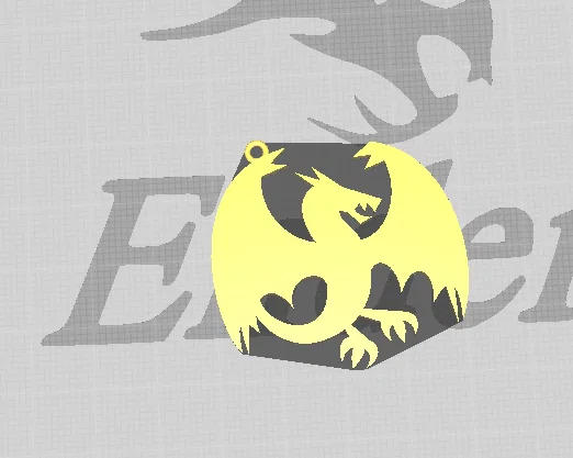 Mặt dây chuyền rồng dạng bông tai (Earring Dragon pendant) - Image 2