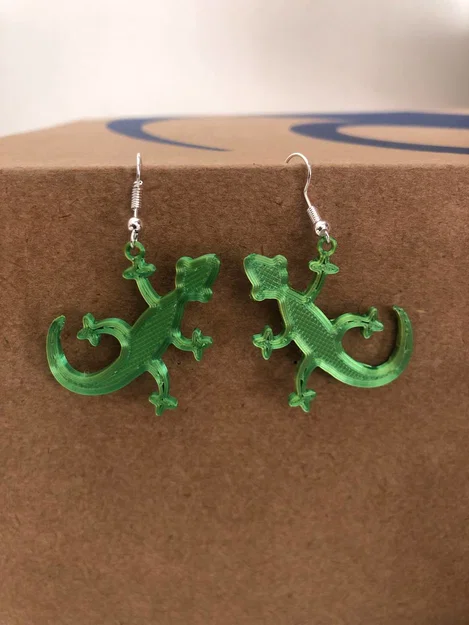 Bông tai/pendant hình thằn lằn iguana - Image 1