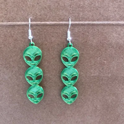 Mặt Alien – mặt dây chuyền bông tai