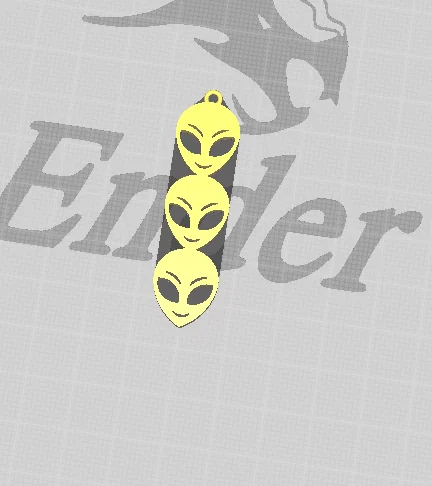 Mặt Alien – mặt dây chuyền bông tai - Image 2