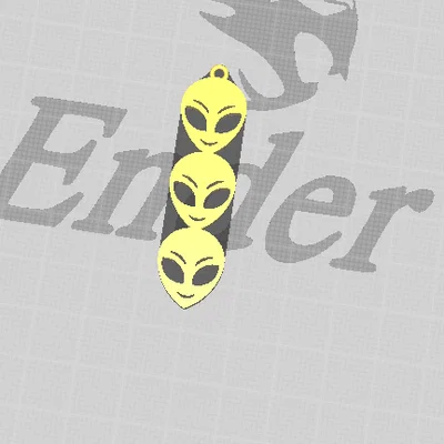 Mặt Alien – mặt dây chuyền bông tai