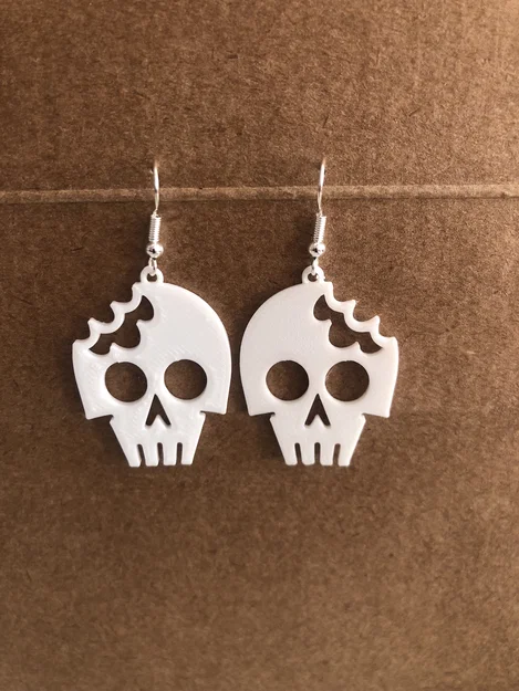 Bông tai mặt dây chuyền hình đầu lâu (Earring pendant skull) - Image 1