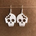 Bông tai mặt dây chuyền hình đầu lâu (Earring pendant skull) - Thumbnail 1