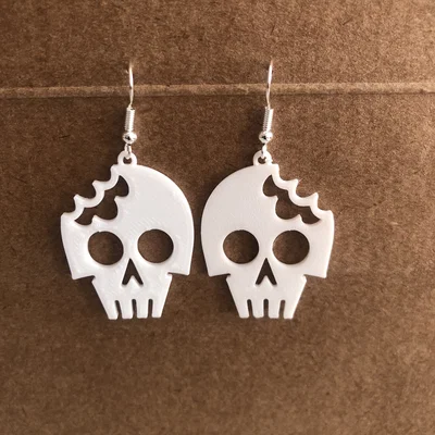 Bông tai mặt dây chuyền hình đầu lâu (Earring pendant skull)