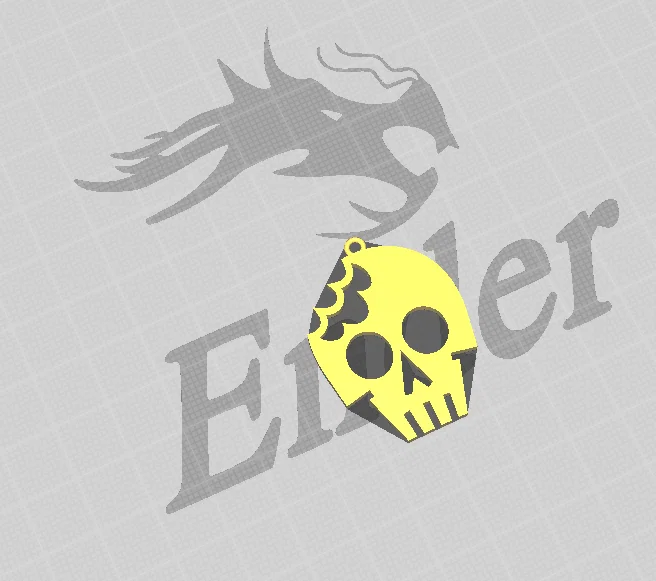 Bông tai mặt dây chuyền hình đầu lâu (Earring pendant skull) - Image 2