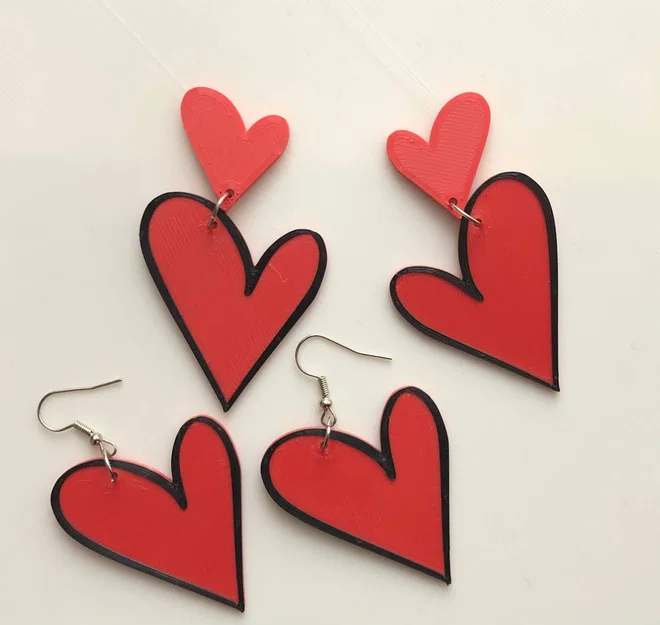 Bông tai/pendant trái tim tình yêu Ngày của Mẹ (aros) - Image 1