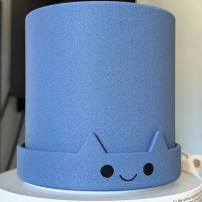 Chậu trồng cây hình mèo dễ thương có khay hứng nước in 3D