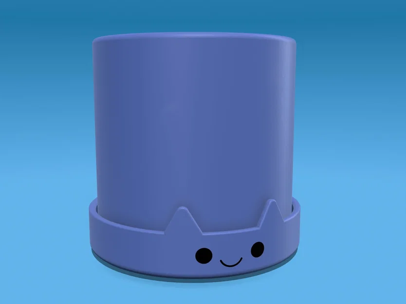 Chậu trồng cây hình mèo dễ thương có khay hứng nước in 3D - Image 4