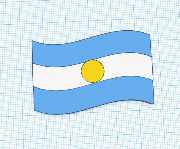 Mô hình huy hiệu quốc kỳ Argentina (Escarapela) in 3D đẹp mắt - Image 2