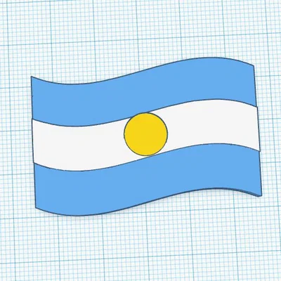 Mô hình huy hiệu quốc kỳ Argentina (Escarapela) in 3D đẹp mắt