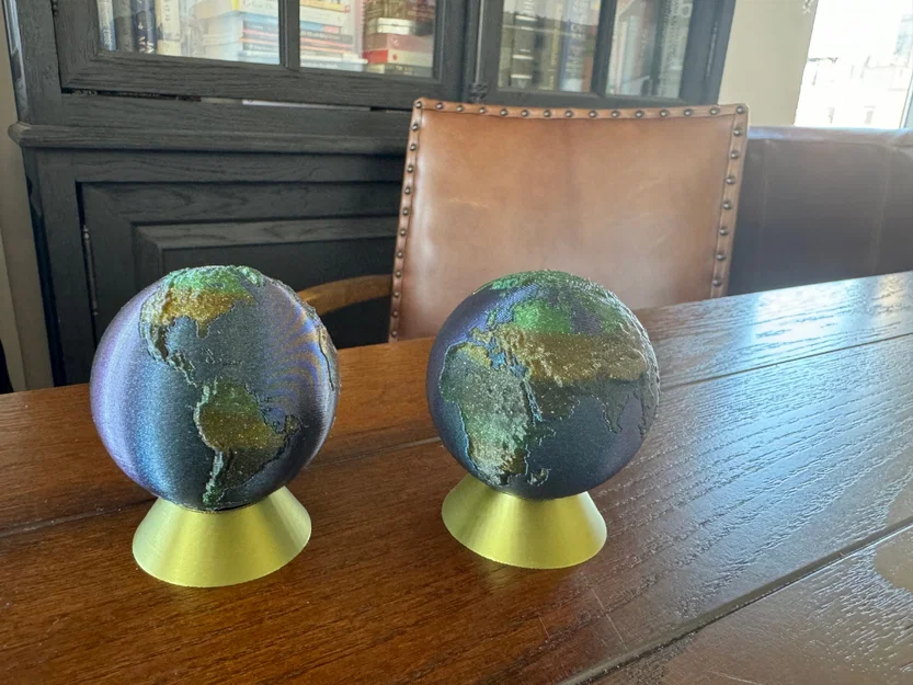 Mô hình Trái Đất 3D từ bản đồ displacement 48K - Image 1