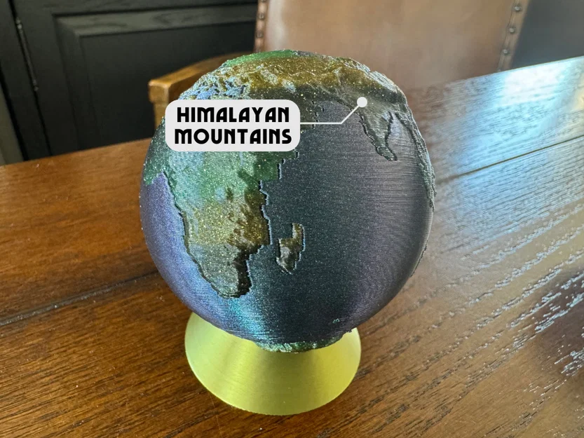 Mô hình Trái Đất 3D từ bản đồ displacement 48K - Image 4