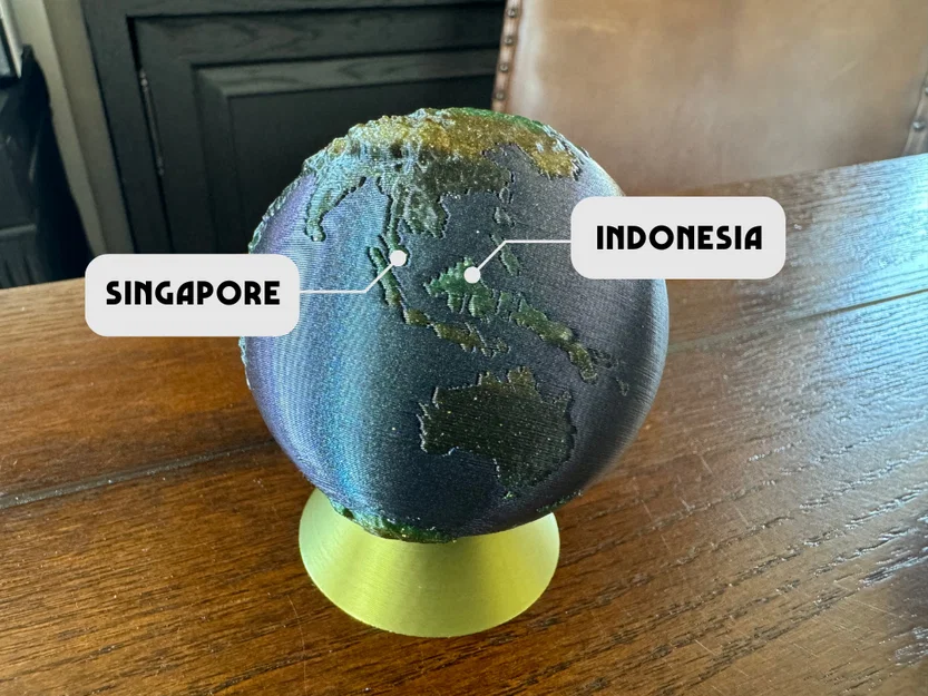 Mô hình Trái Đất 3D từ bản đồ displacement 48K - Image 5