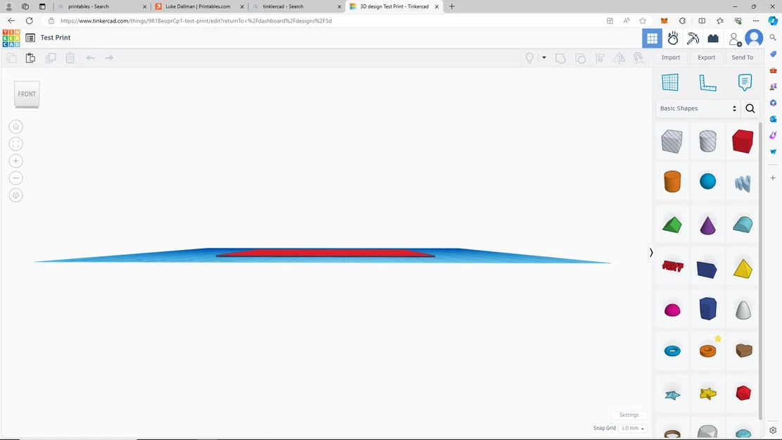 Mô hình kiểm tra độ phẳng bàn in 3D (Bed Level Test Print) đơn giản - Image 2