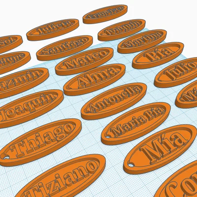Móc khóa tên (Name Keychains)