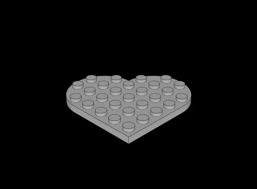 Tấm nền LEGO hình trái tim 6x6 (Lego Compatible Plate) - Image 1
