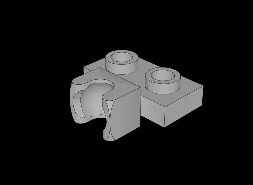 Mảnh ghép 1x2 tương thích LEGO có khớp nối tròn (Socket Joint) - Image 1