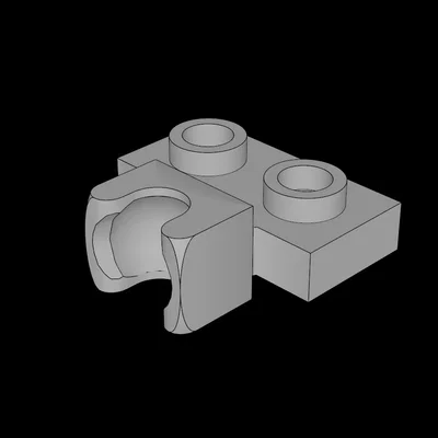 Mảnh ghép 1x2 tương thích LEGO có khớp nối tròn (Socket Joint)