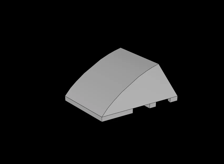 Mảnh ghép mái vát cong 4x3 tương thích Lego in 3D - Image 1