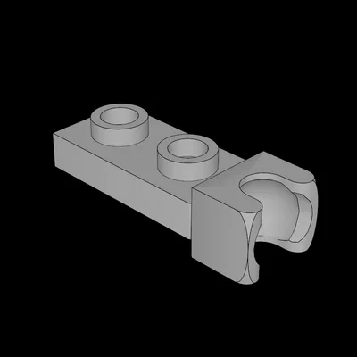 Mảnh ghép Lego tương thích 1x2 có khớp nối Socket Joint in 3D