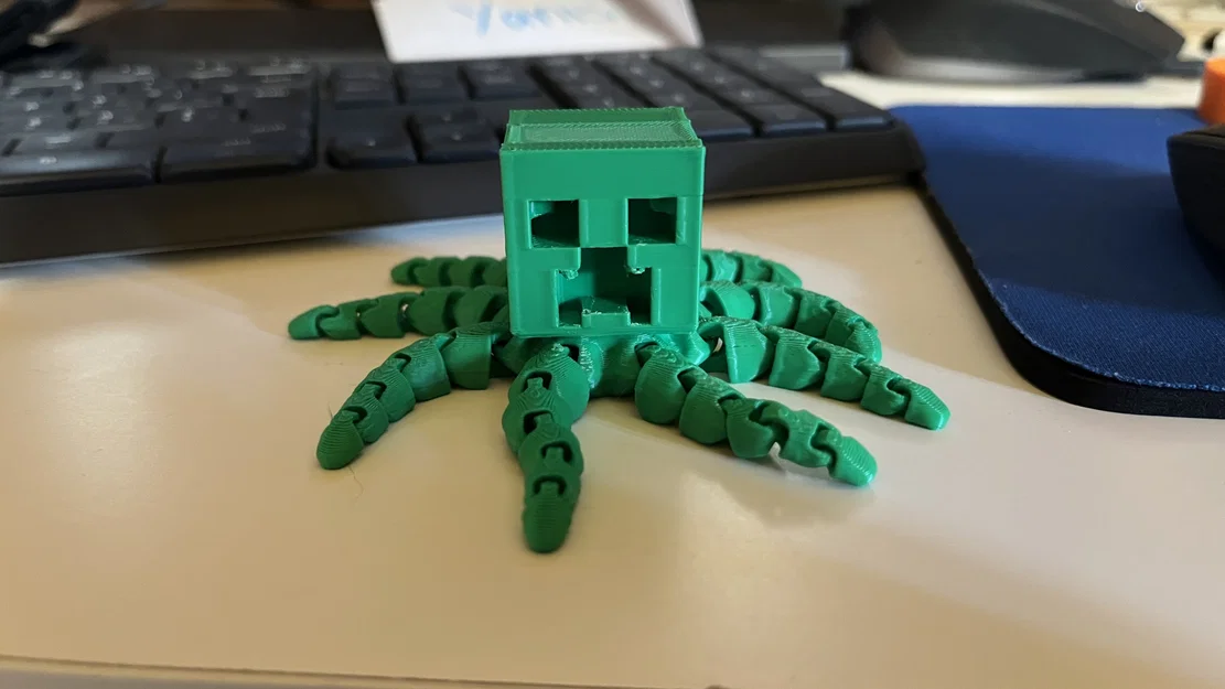 Mô hình Bạch tuộc Creeper (Creeper Octopus) in 3D độc đáo - Image 1