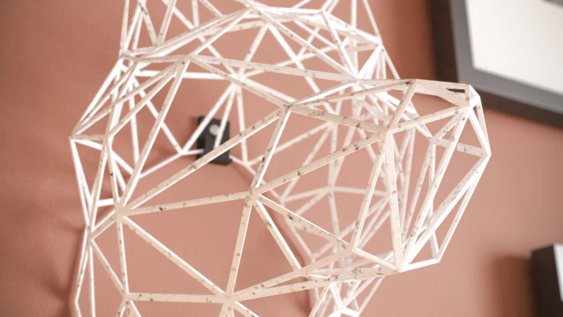 Đầu Sói 3D Polygon (Treo Tường) - Image 2