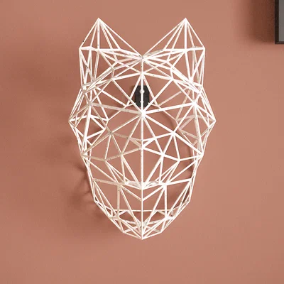 Đầu Sói 3D Polygon (Treo Tường)