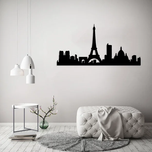 Mẫu trang trí tường Paris Wall Art 3D: Tinh tế và sang trọng - Image 1