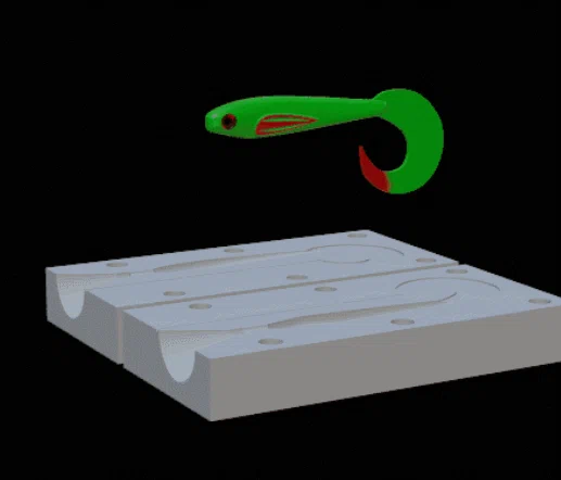 Khuôn đúc mồi giả Twister 7cm cho cần thủ chuyên nghiệp - Image 1