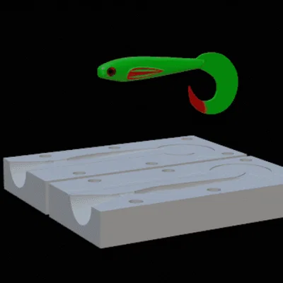 Khuôn đúc mồi giả Twister 7cm cho cần thủ chuyên nghiệp