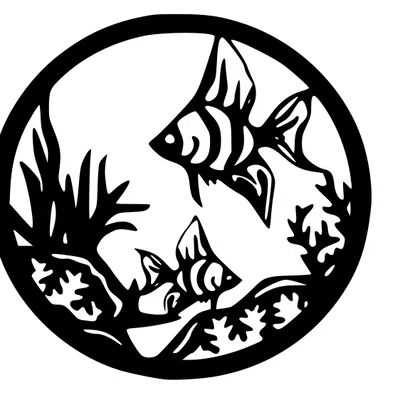 Mô hình trang trí tường hình cá nghệ thuật in 3D