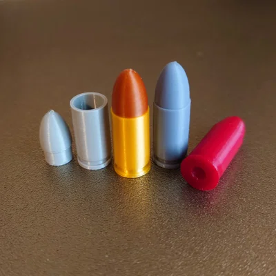 Replica đạn 9mm Luger và snap cap (dummy round)