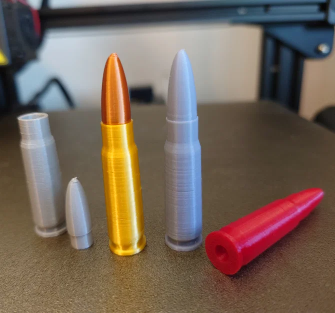 Replica & Snap Cap 7.62x39mm (7.62 Soviet/AK) - In 3D - Image 1
