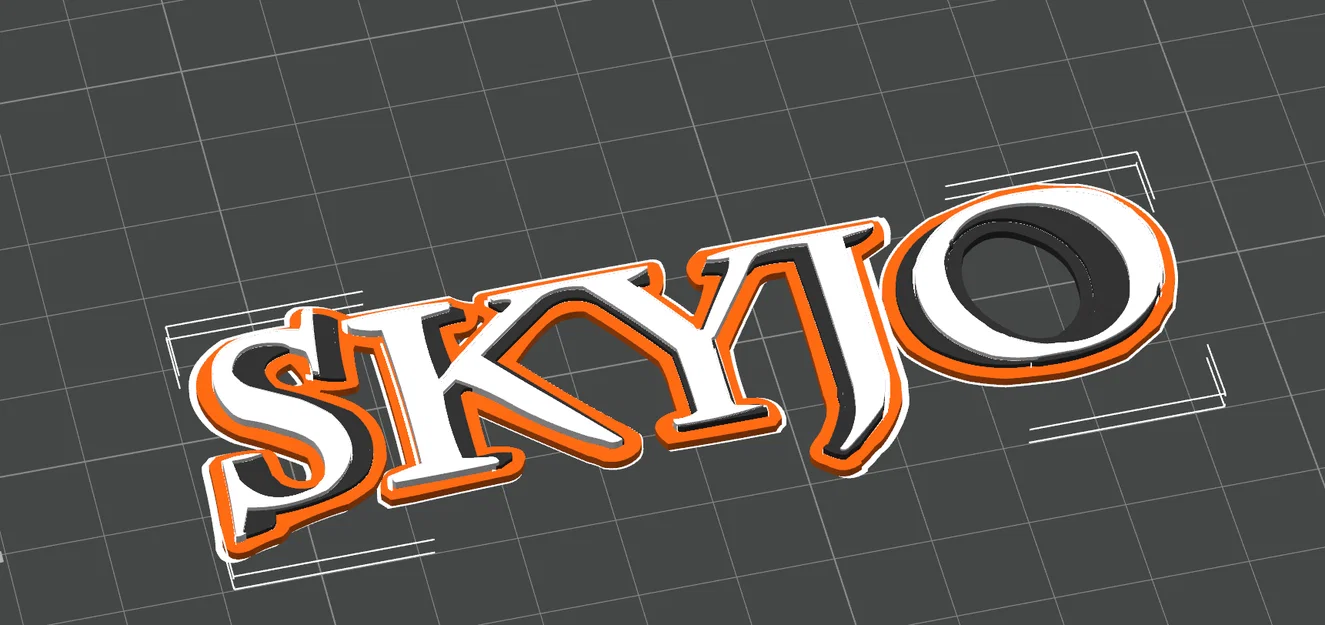 Mô hình logo Skyjo 3D trang trí bàn chơi bài độc đáo - Image 1