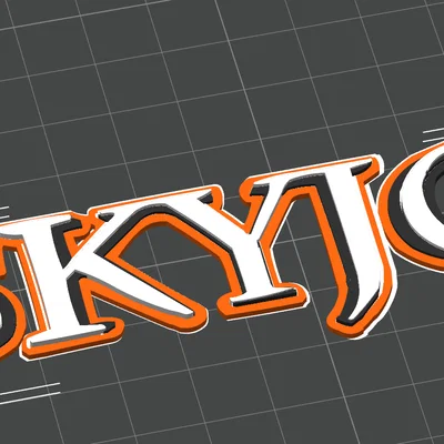 Mô hình logo Skyjo 3D trang trí bàn chơi bài độc đáo