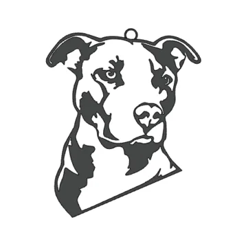 Dây chuyền Pit bull – charm Pit bull, trang sức chó cưng, charm/necklace Adoption