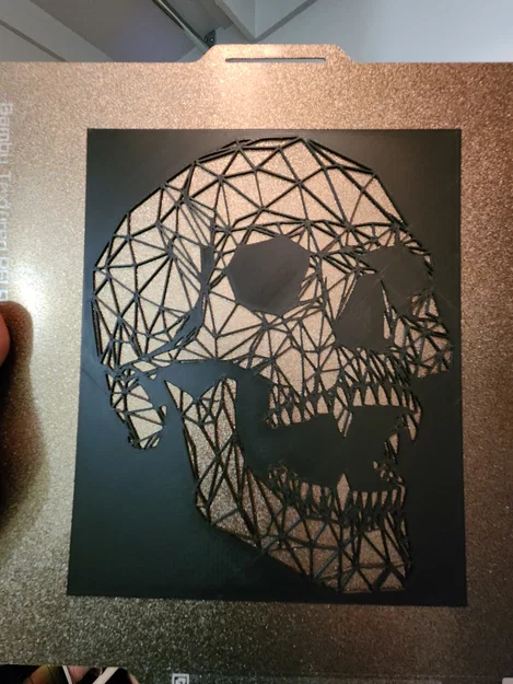 Vampire Skull – Tranh treo tường 2D Low Poly - Image 1