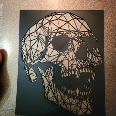 Vampire Skull – Tranh treo tường 2D Low Poly