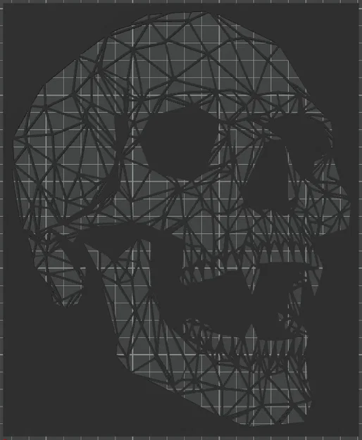 Vampire Skull – Tranh treo tường 2D Low Poly - Image 2