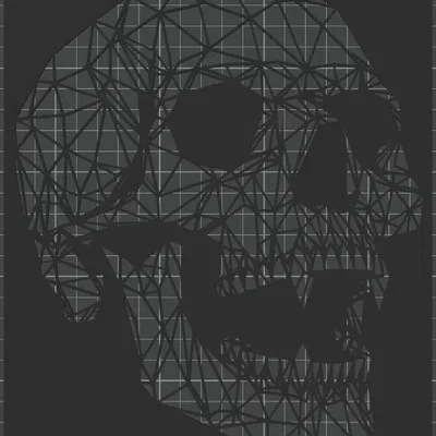 Vampire Skull – Tranh treo tường 2D Low Poly