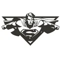 Superman – Tượng treo tường bay lượn (in 2 phần để ghép lớn hơn) - Thumbnail 2