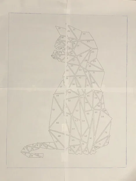 Tranh Treo Tường Mèo Low Poly Hình Học - Image 5