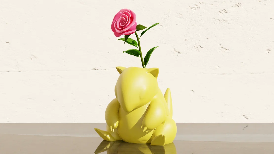 Mô hình 3D Chậu cây Pokemon Sandshrew dễ thương cho bàn làm việc - Image 1