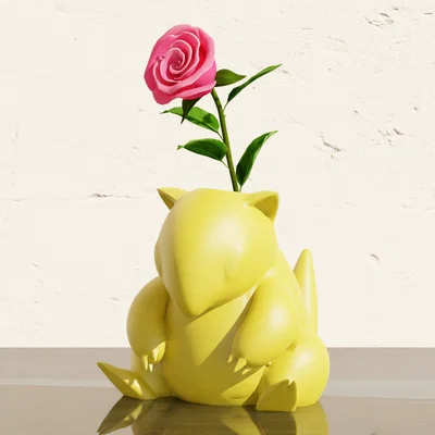 Mô hình 3D Chậu cây Pokemon Sandshrew dễ thương cho bàn làm việc