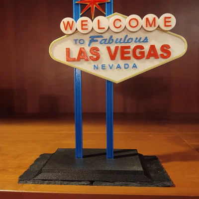 Mô hình trang trí bảng hiệu Welcome to Fabulous Las Vegas in 3D