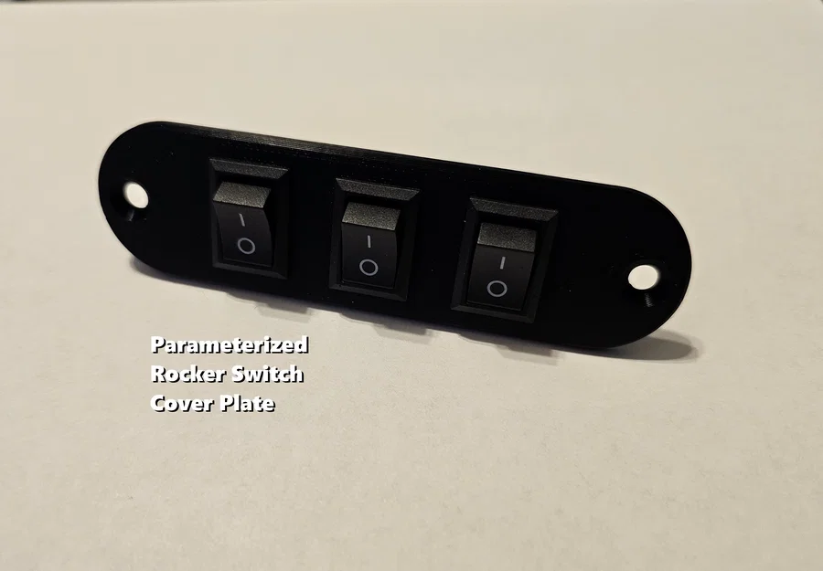 Tấm che công tắc rocker có tham số (Parameterized Rocker Switch Cover Plate) - Image 1