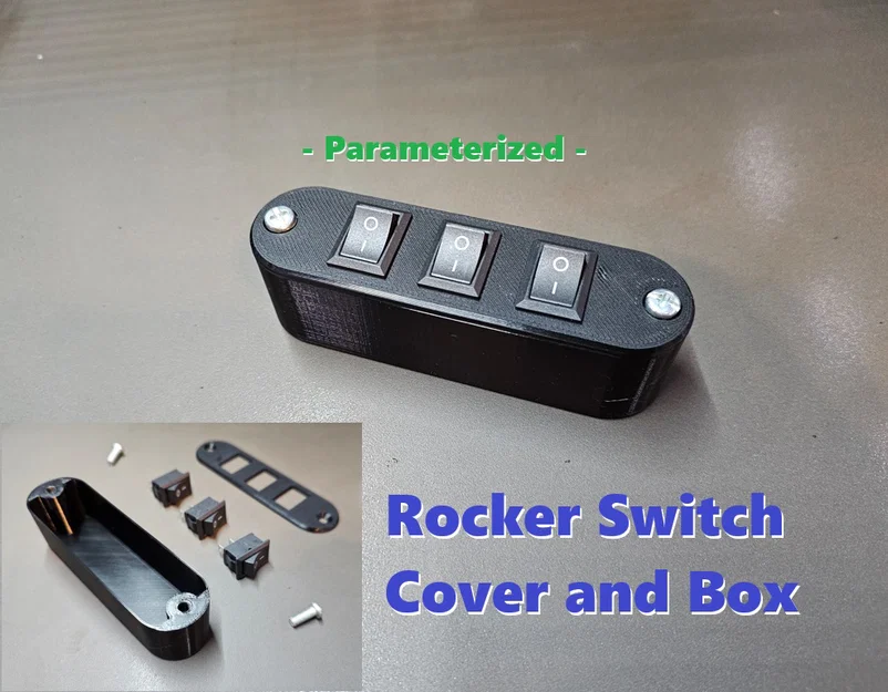 Nắp Cover Plate & Hộp Rocker Switch tham số hóa (Parameterized) - Image 1